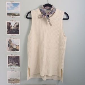 J. Crew Cream Sleeveless Sweater